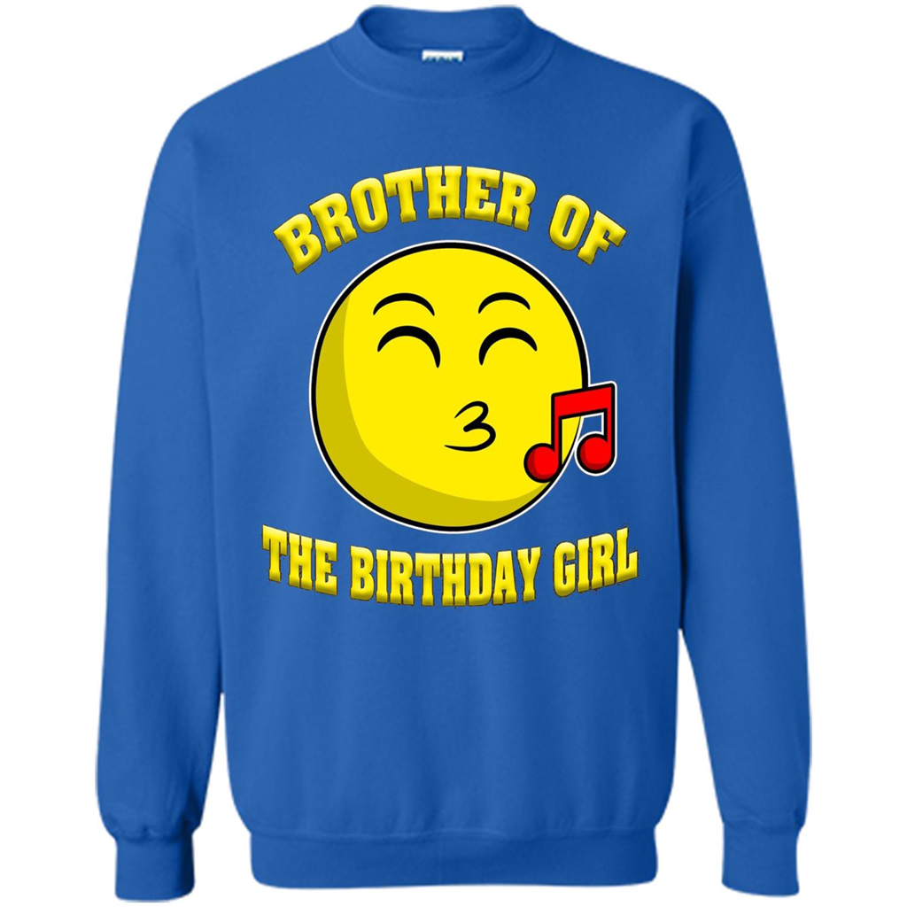 Brother Of The Birthday Girl Emoji T-shirt Royal