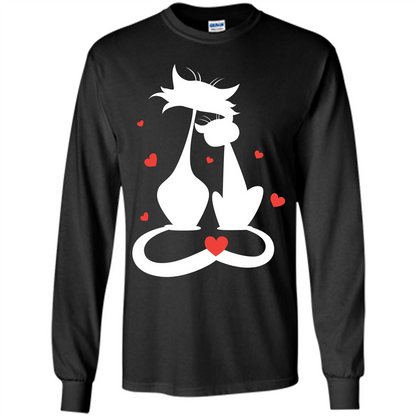 Cat Lover T-shirt Cat Couples Black