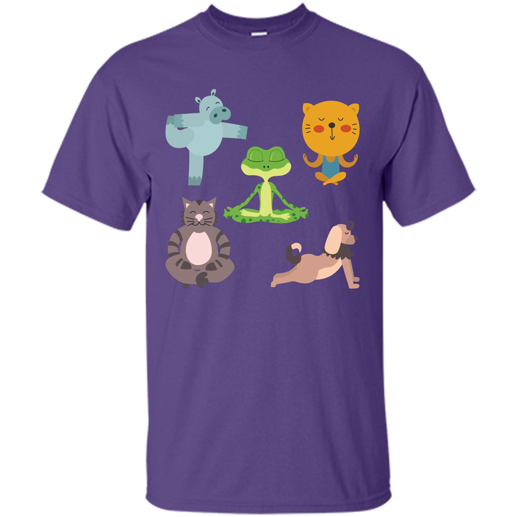 Yoga Animals T-shirt Sphynx Yoga Purple