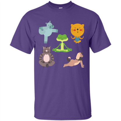 Yoga Animals T-shirt Sphynx Yoga Purple