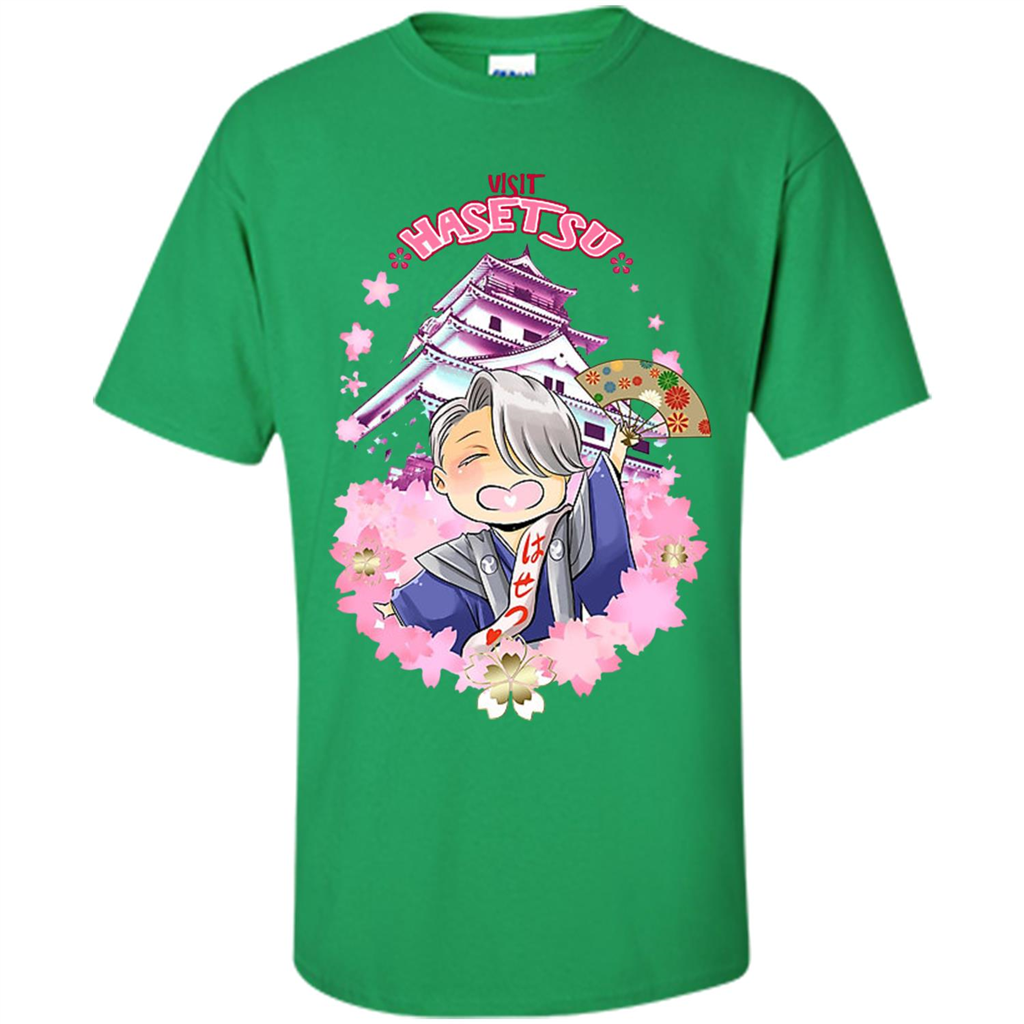 Anime T-Shirt Visit Hasetsu Irish Green