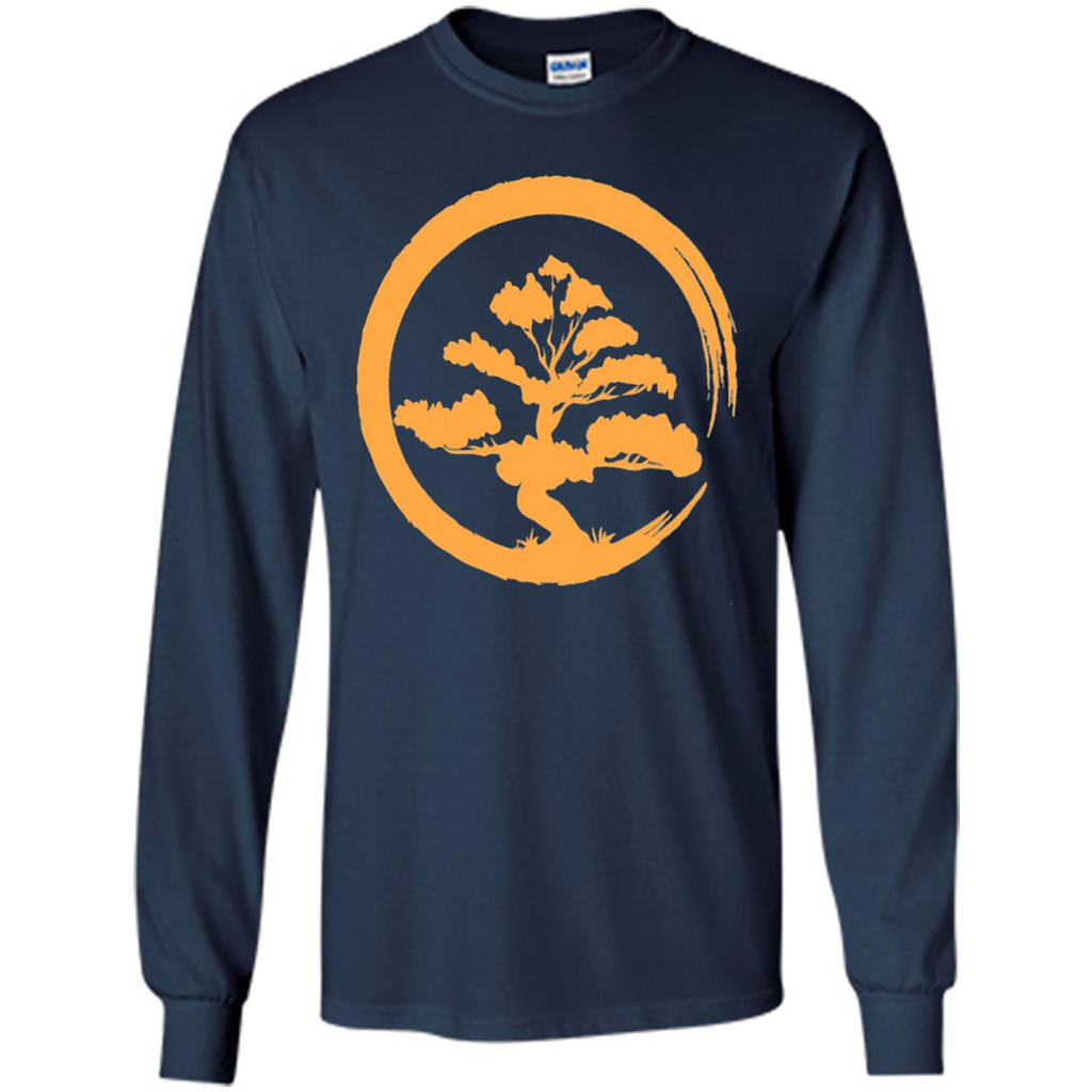 Bonsai Tree Japanese Zen Artist T-shirt Navy