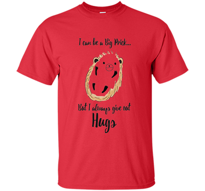 Hedgehog Hugs T-Shirt cool shirt Red