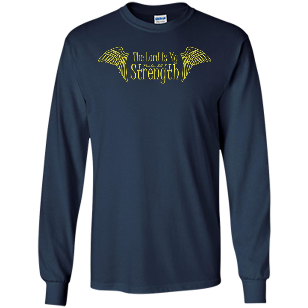 Christian T-shirt The Lord Is My Strength Navy