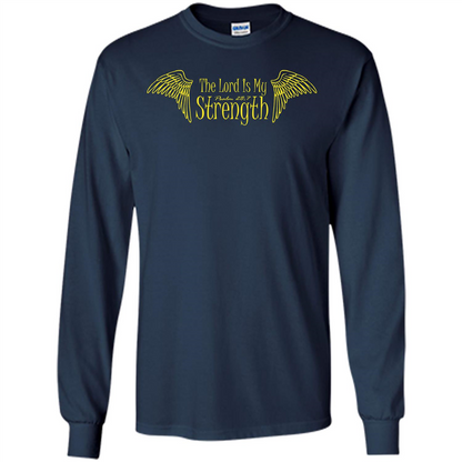 Christian T-shirt The Lord Is My Strength Navy