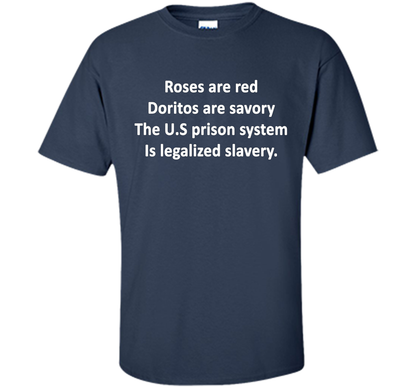 The U.S Prison System Is Legalized Slavery T-shirt Navy