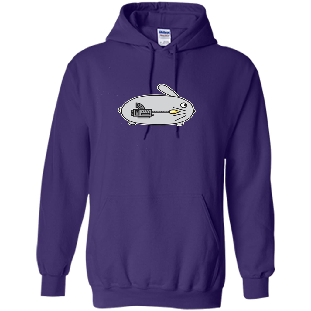 Bunny vs Dinosaur T-shirt Purple