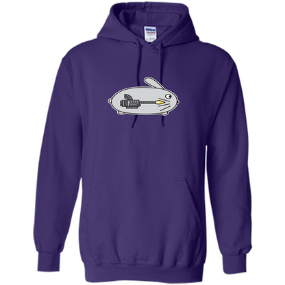 Bunny vs Dinosaur T-shirt Purple