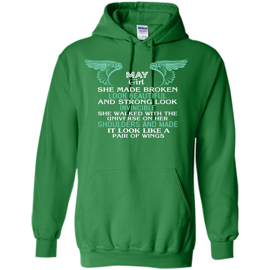 May Girl She Made Broken Look Beautiful T-shirt Irish Green