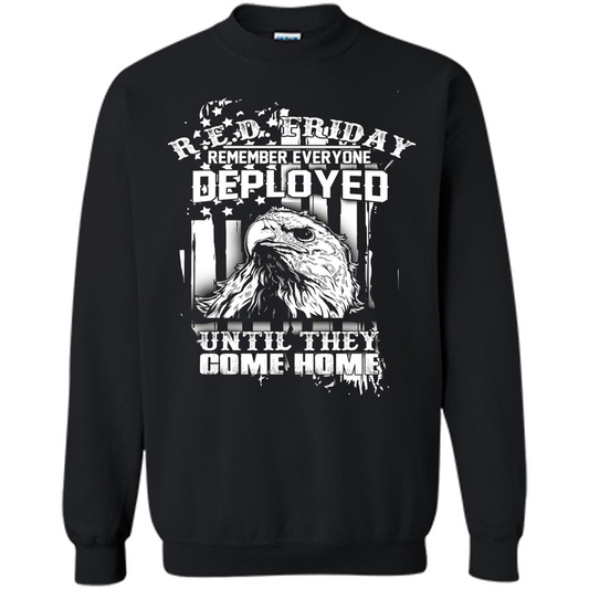 Military T-shirt Red Friday Until They Com Home Black