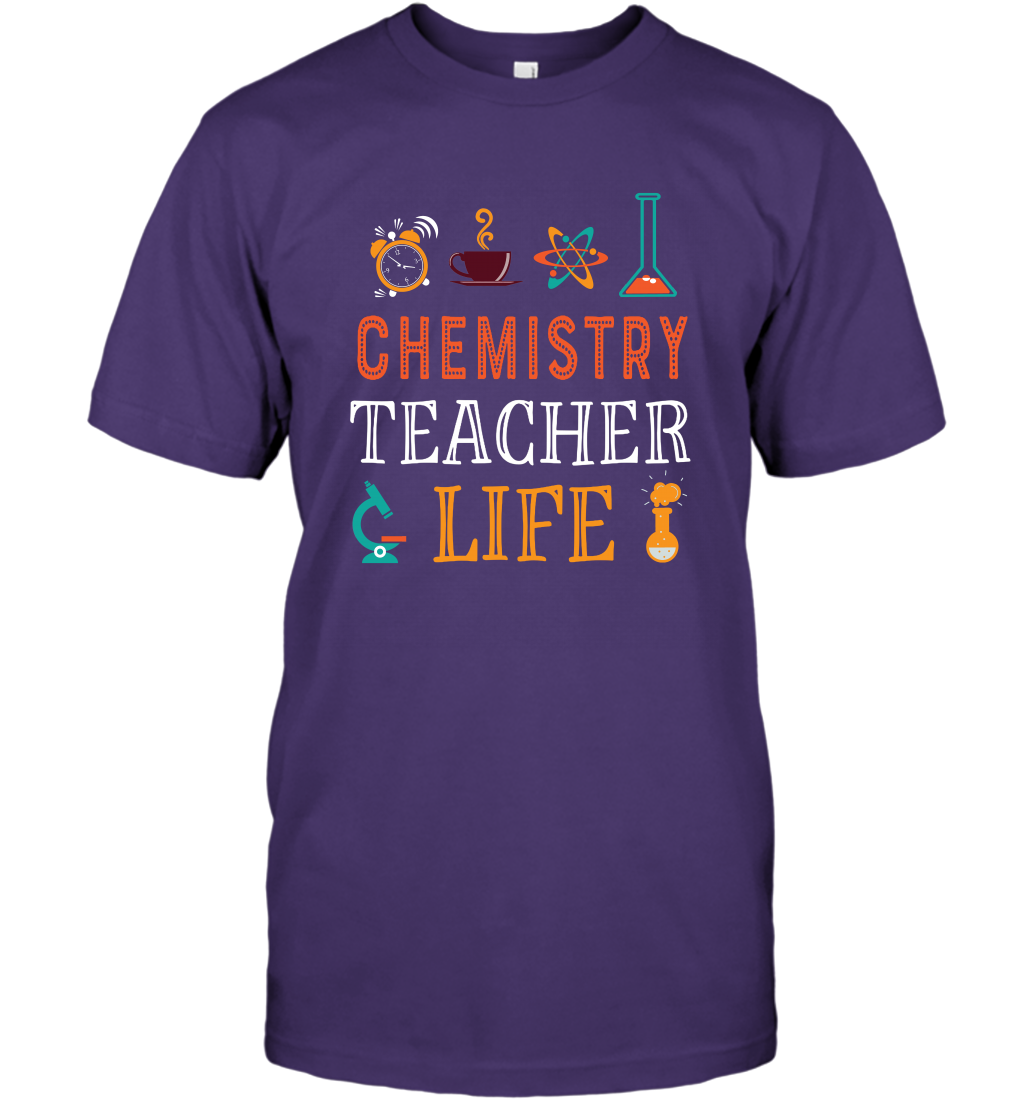 Chemistry Teacher Life Shirt For Womens Mens T-Shirt T-Shirt Purple
