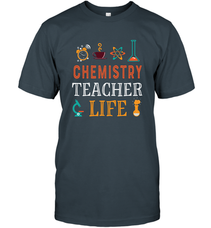 Chemistry Teacher Life Shirt For Womens Mens T-Shirt T-Shirt Charcoal
