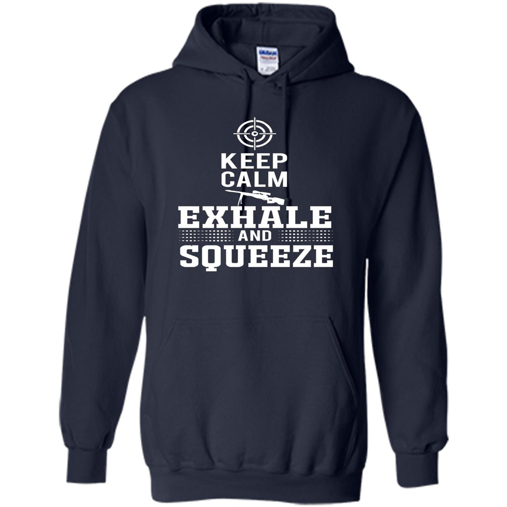 Keep Calm - Exhale and Squeeze T-shirt Navy