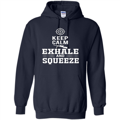 Keep Calm - Exhale and Squeeze T-shirt Navy