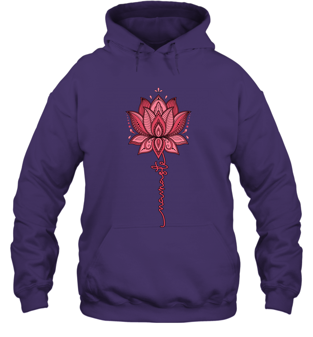 Namaste Mandala Lotus Shirt Hoodie Purple