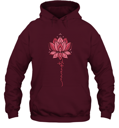 Namaste Mandala Lotus Shirt Hoodie Maroon