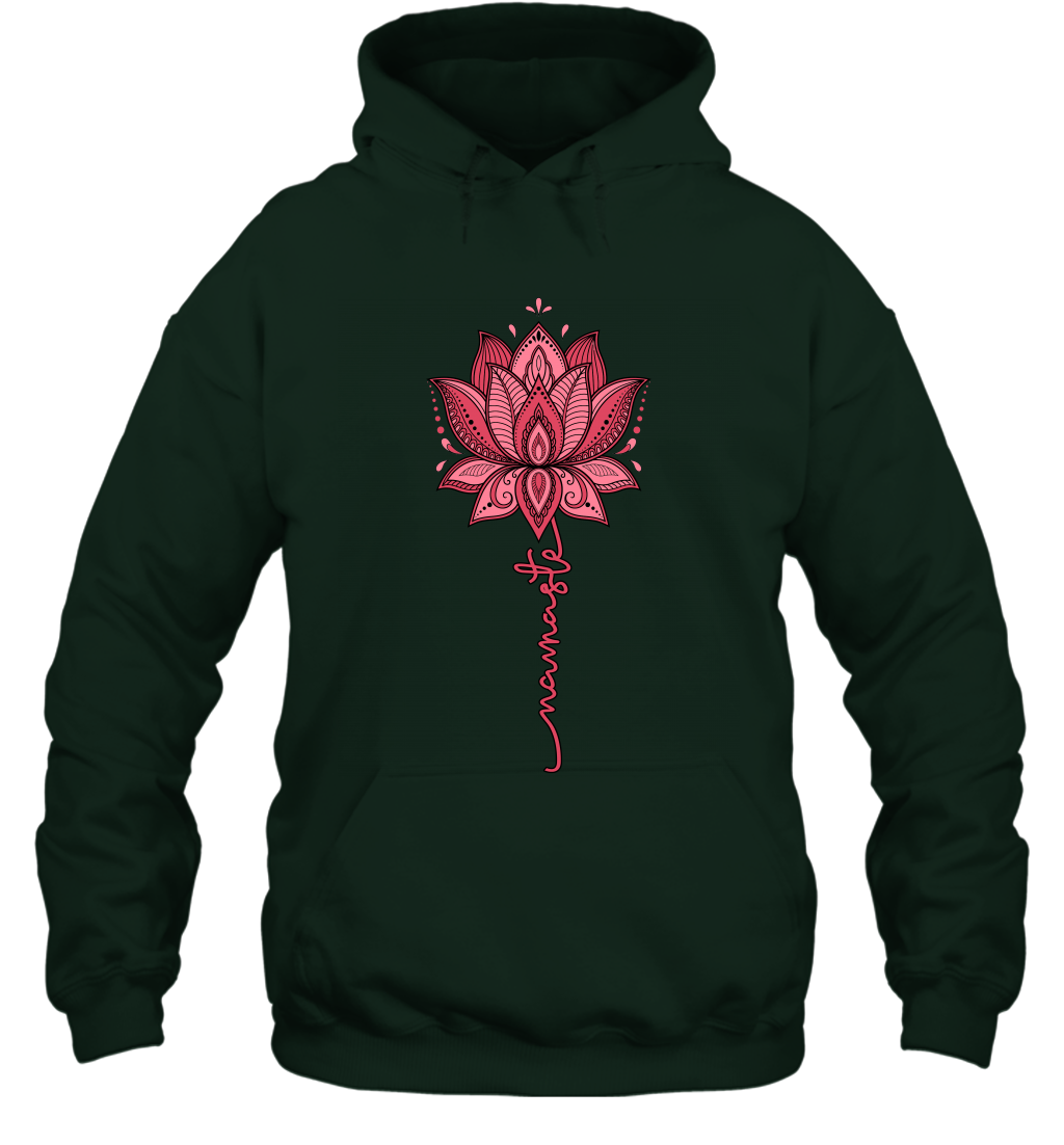 Namaste Mandala Lotus Shirt Hoodie Forest