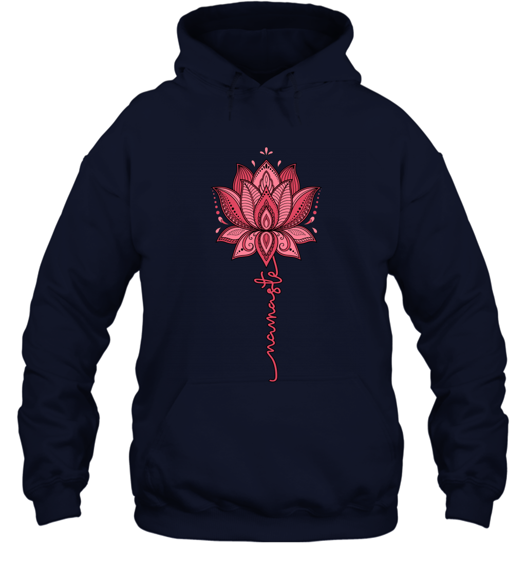 Namaste Mandala Lotus Shirt Hoodie Navy