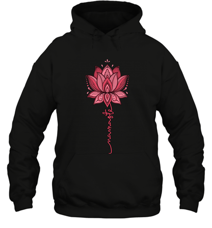 Namaste Mandala Lotus Shirt Hoodie Black