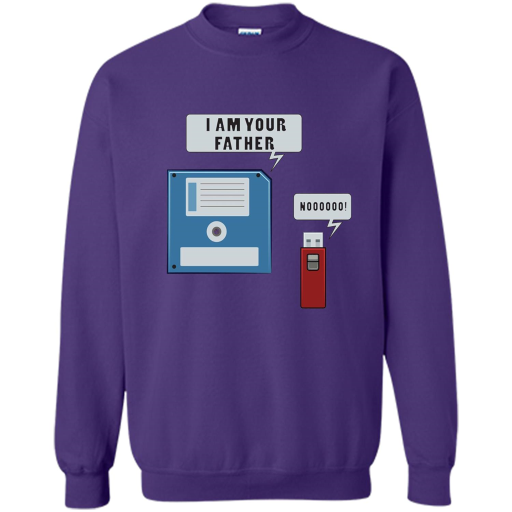 USB Floppy Disk Funny Computer Nerd T-shirt Purple