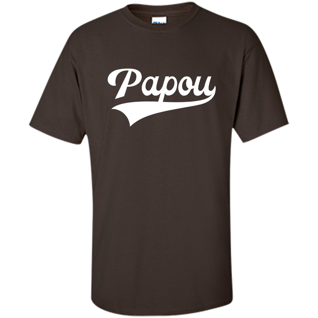 Fathers Day T-shirt Papou Dark Chocolate