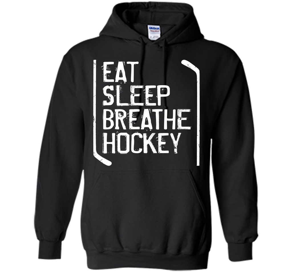 Hockey T-shirt Eat Sleep Breathe Hockey Black