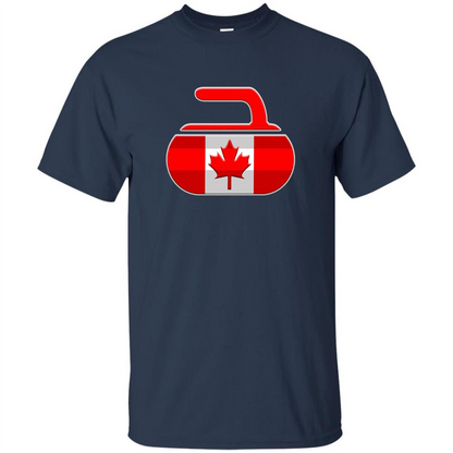 Canadian Curling Flag T-shirt Navy