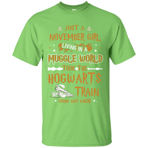 Harry Potter T-shirt Just A November Girl Living In A Muggle World