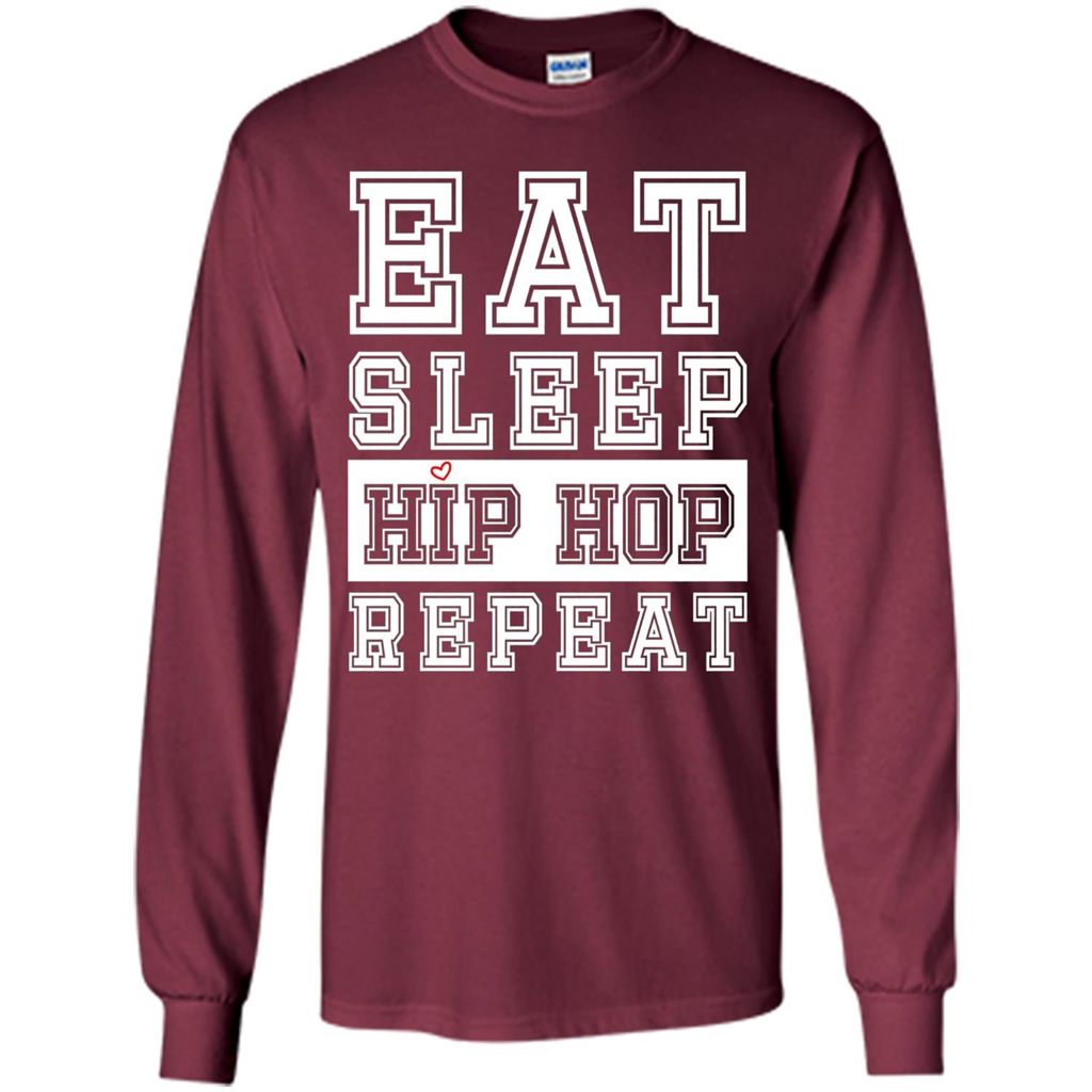 Eat Sleep Hip Hop Repeat T-shirt Maroon