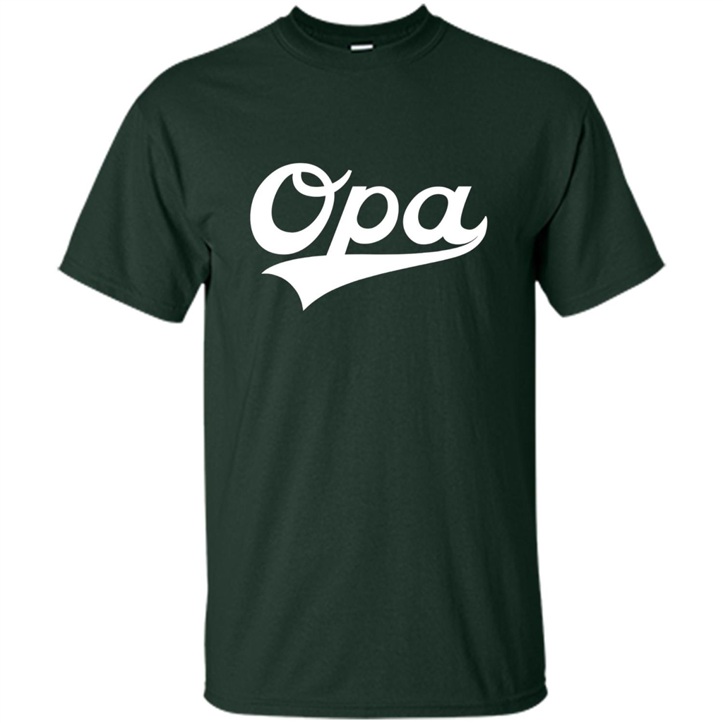 Fathers Day T-shirt Opa Forest Green
