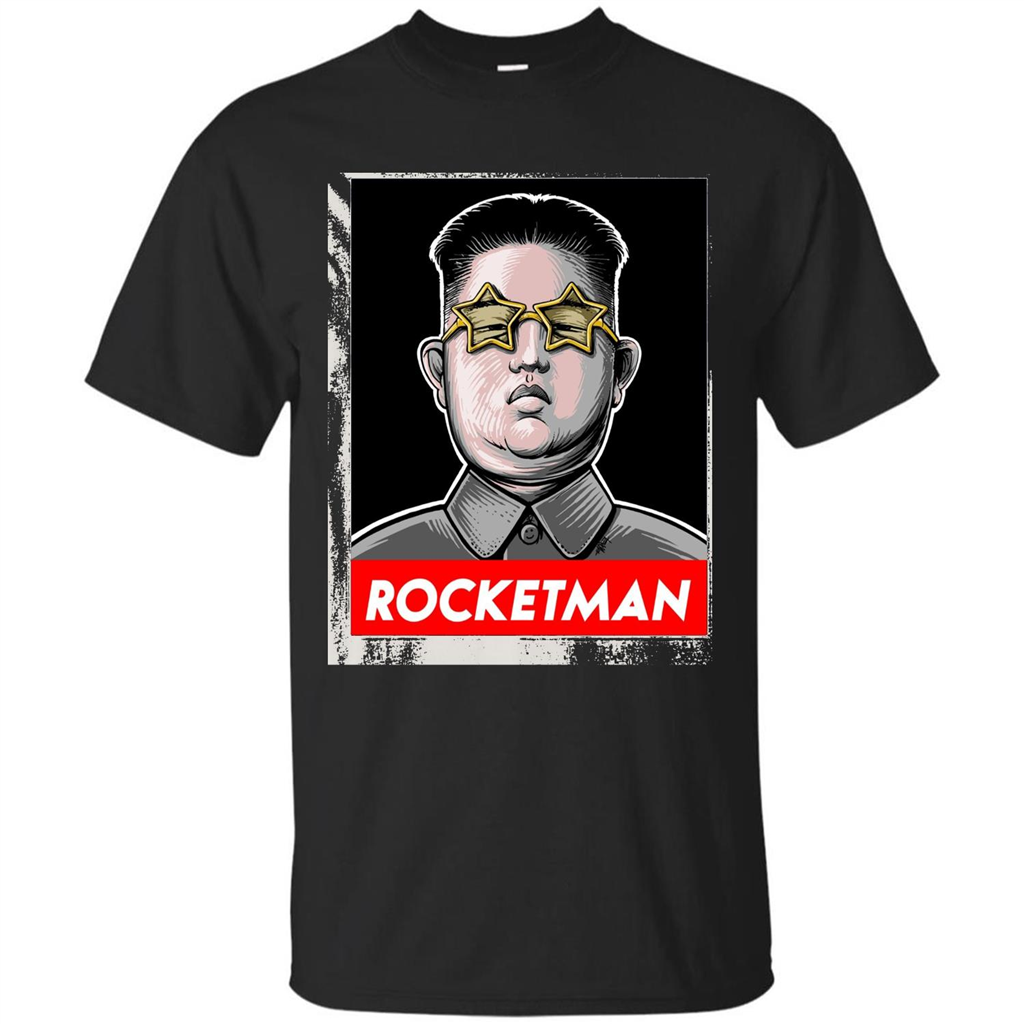 Trump Rocket Man Kim Jong Un North Korea T-shirt Royal