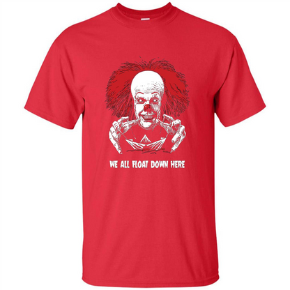 Red Balloon We All Float Down Here T-shirt Horror Halloween T-shirt Red
