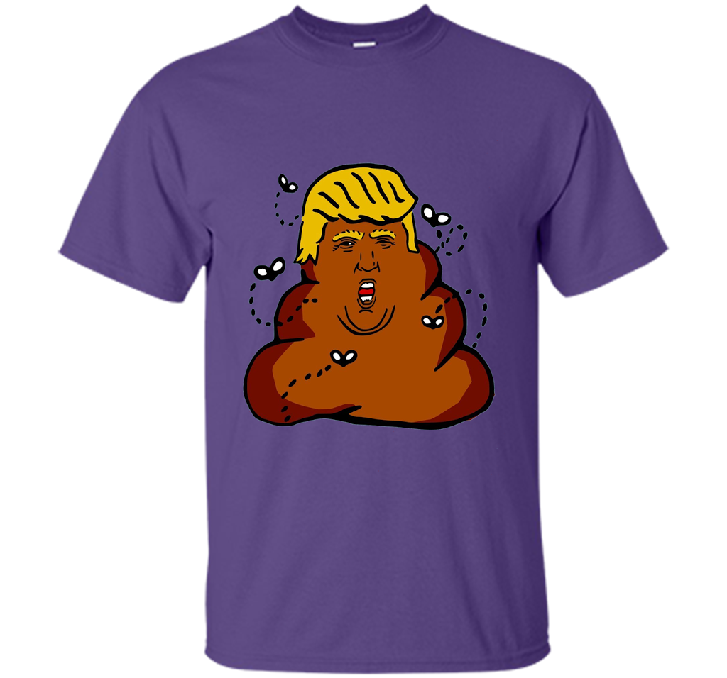 Funny Donald Trump Dump Poop Emoji T-shirt cool shirt Purple