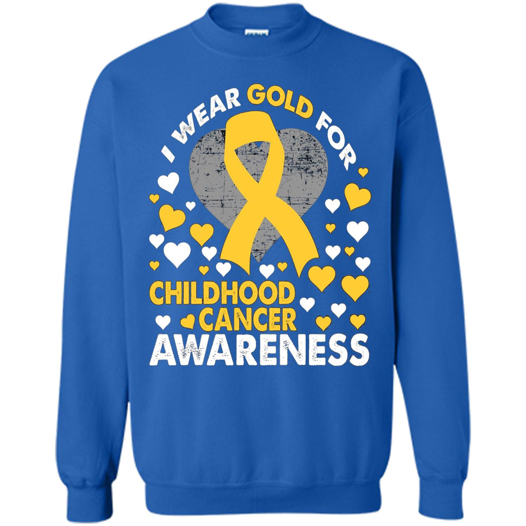 I Wear Gold For Childhood Cancer Awareness T-shirt Royal