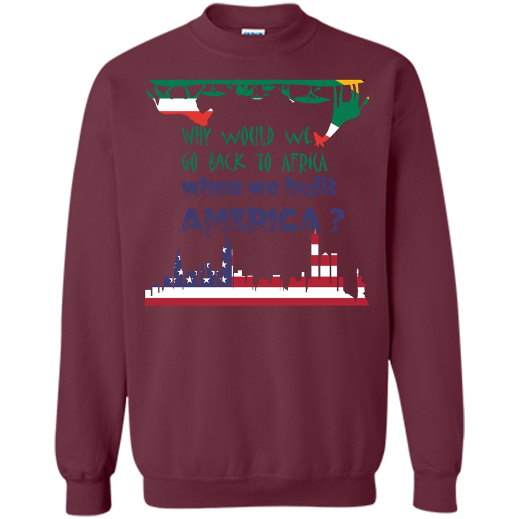 Africa - America T-shirt Build America Maroon