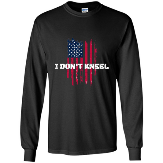 Military T-shirt I Don't Kneel T-shirt Black