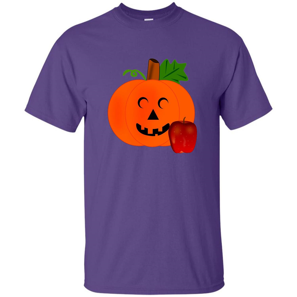 Cute Teacher Pumpkin Apple Halloween Costume T-shirt Purple