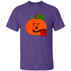 Cute Teacher Pumpkin Apple Halloween Costume T-shirt