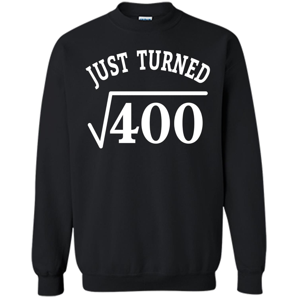 Birthday Gift T-shirt 20 Years Old Just Turn Square Root 400 T-shirt Black