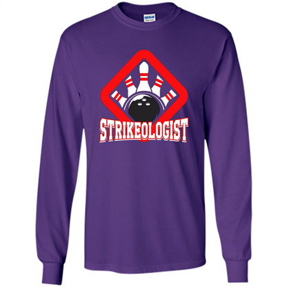 Strikeologist Bowling T-shirt For Bowling Lover Purple