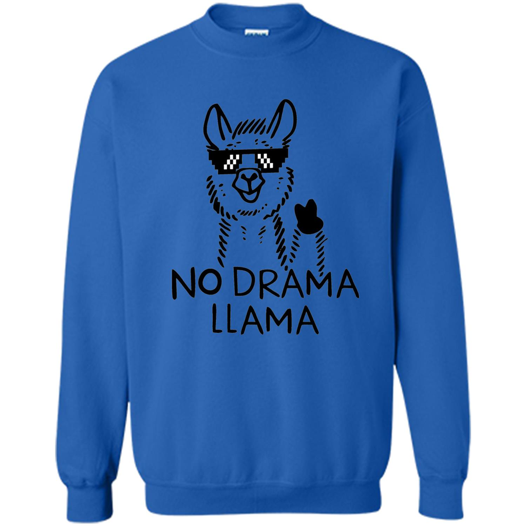 Funny No Drama Llama T-shirt Royal