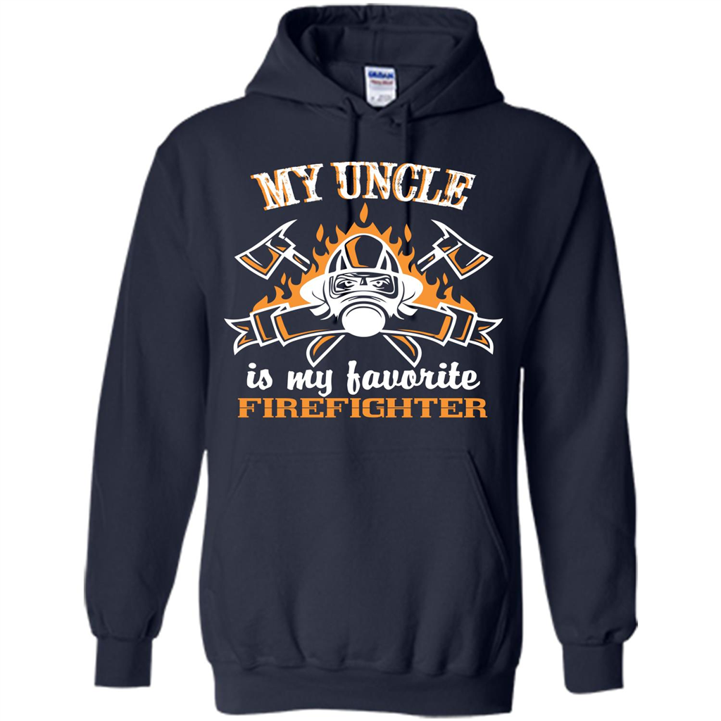 Firefighter Uncle T-shirt My Uncle Is My Favorite Firefighter Navy