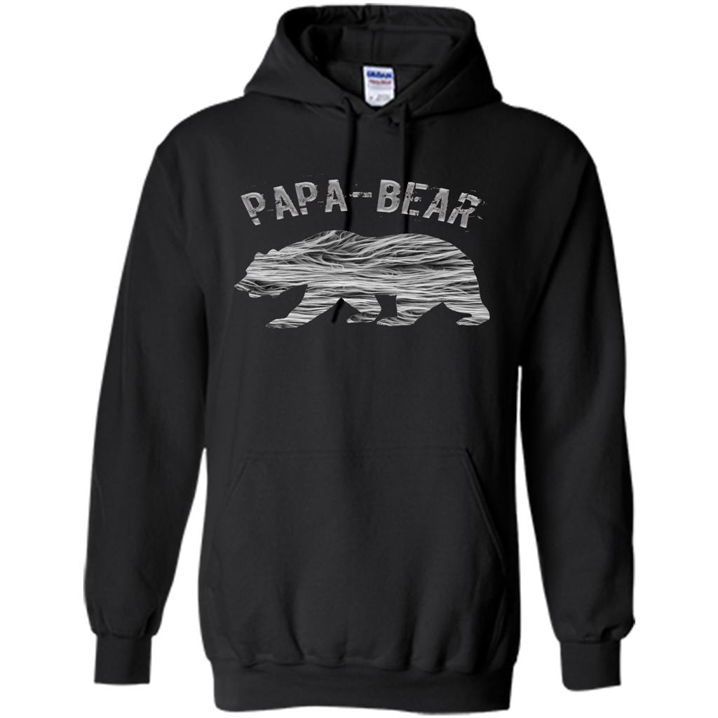 Fathers Day T-shirt Papa Bear Black