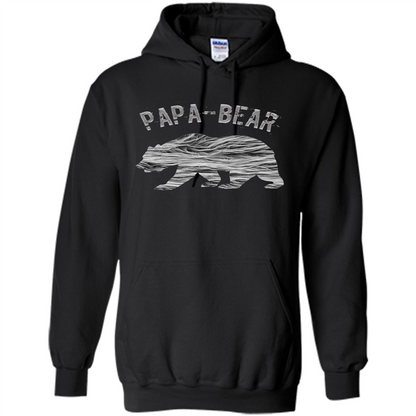 Fathers Day T-shirt Papa Bear Black