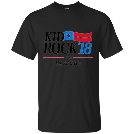 Kid for US Senate 2018 Political T-Shirt In Rock We Trust T-shirt Black