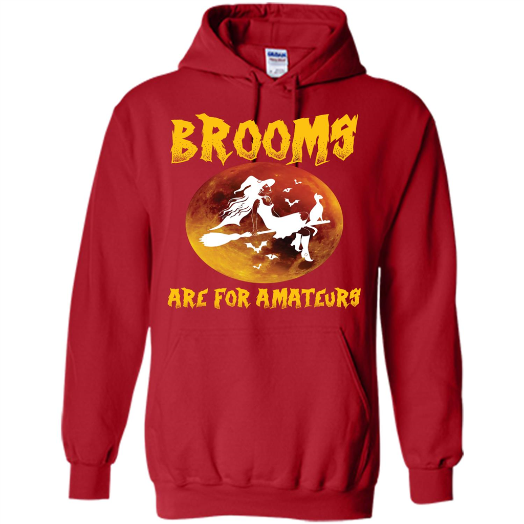 Halloween T-shirt Brooms Are For Amateurs T-shirt Red