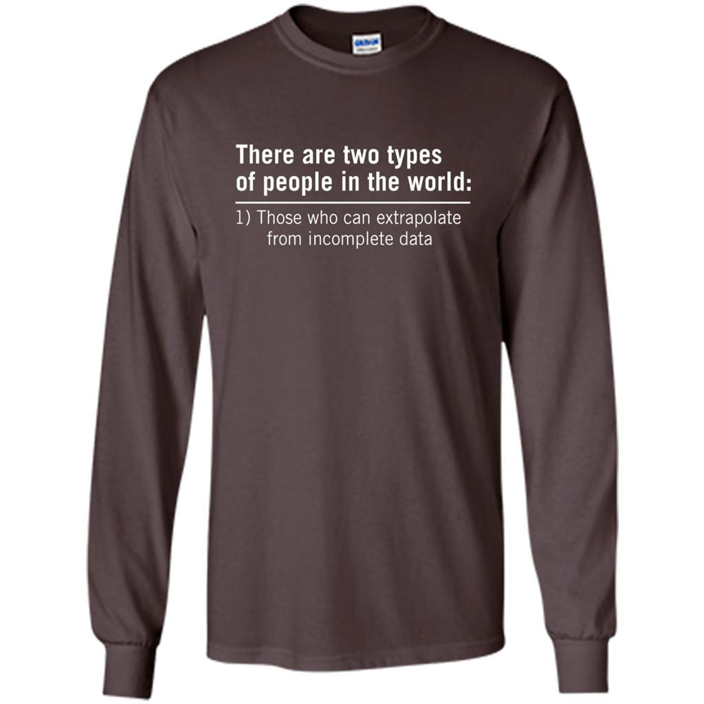 Funny T-shirt There Are Tow Types Of Pepple In The World Dark Chocolate