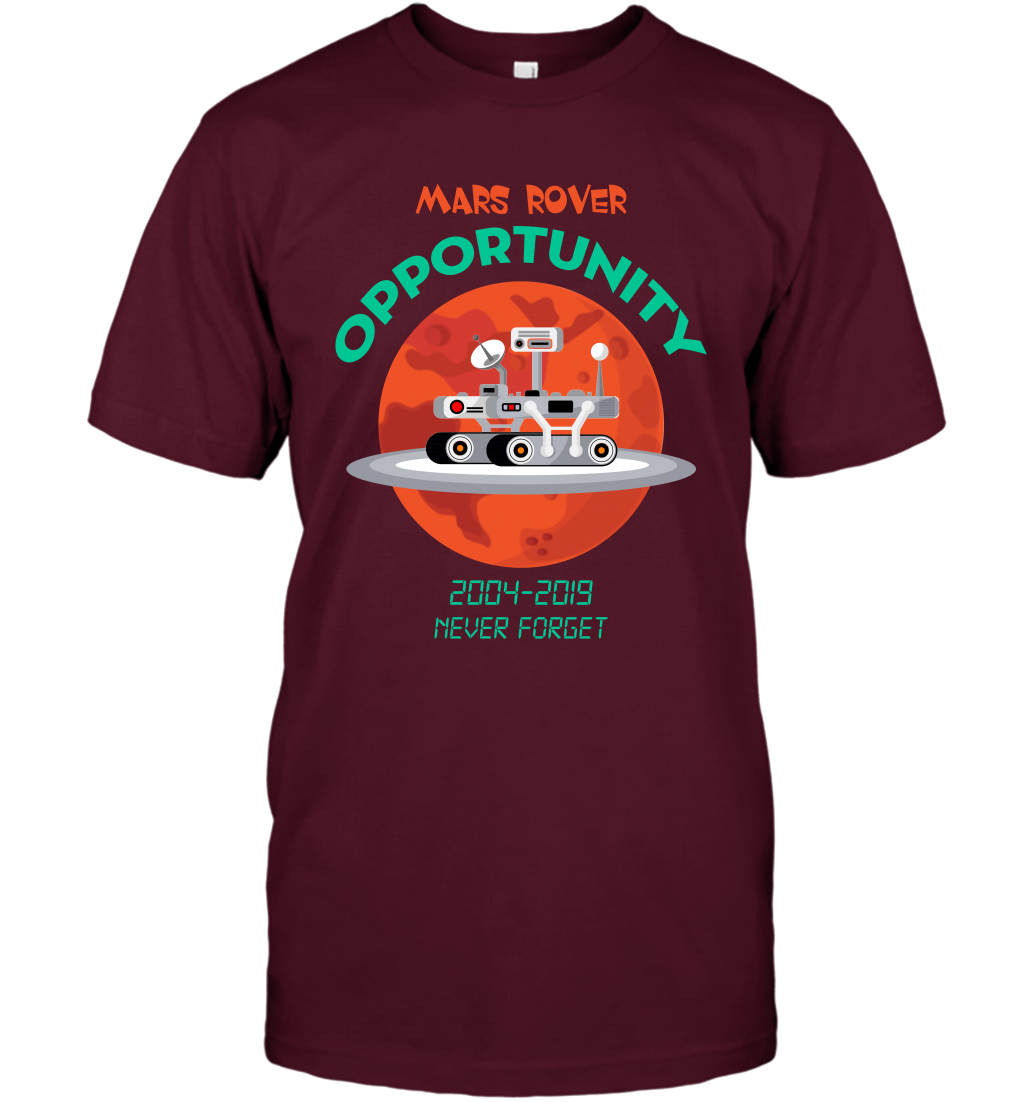 Mars Rover Opportunity Never Forget Shirt T-Shirt T-Shirt Maroon