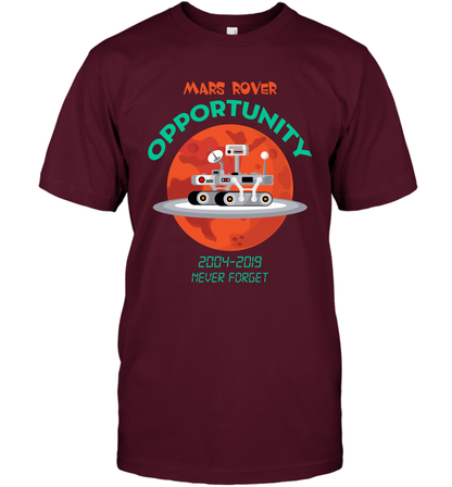 Mars Rover Opportunity Never Forget Shirt T-Shirt T-Shirt Maroon