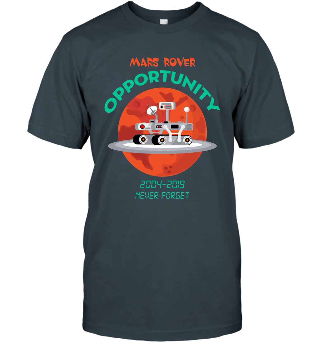 Mars Rover Opportunity Never Forget Shirt T-Shirt T-Shirt Charcoal